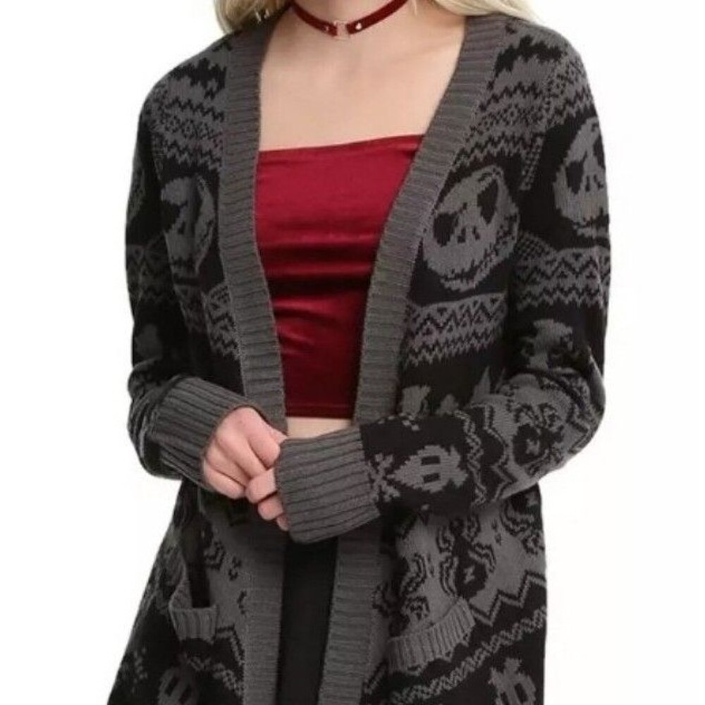 Disney Women's Black and Grey Cardigan